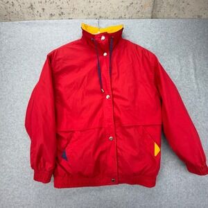 Innovations by Izzi Vintage 90s Red Colorblock Windbreaker Jacket Mens M 80s 90s